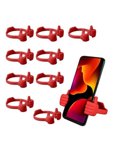10 PZ SOPORTE MANITAS BASE PORTA CELULAR OK LIKE STAND ROJO