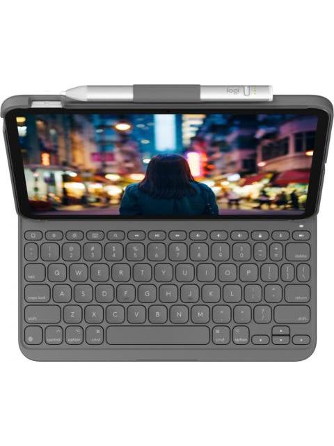 LOGITECH FUNDA SLIM FOLIO CON TECLADO PARA IPAD GEN 10 10.9 GRIS
