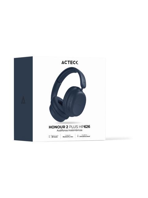 ACTECK AUDIFONOS CON MICROFONO HONOUR 2 PLUS HP626 BLUETOOTH ALAMBRICO-INALAMBRICO USB-C AZUL