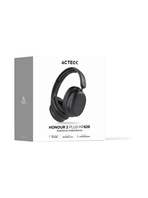 ACTECK AUDIFONOS CON MICROFONO HONOUR 2 PLUS HP626 BLUETOOTH ALAMBRICO-INALAMBRICO USB-C NEGRO