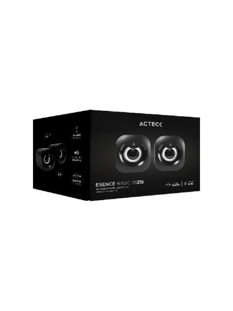 ACTECK BOCINAS ESENCE BASIC ALAMBRICO 6W RMS 3.5MM NEGRO