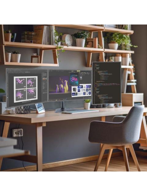 ACTECK SOPORTE DE ESCRITORIO PARA 3 MONITORES 17 - 27 HASTA 21KG