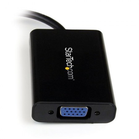 STARTECH  ADAPTADOR DE VIDEO Y AUDIO MICRO HDMI 19-P MACHO - VGA 15-P HEMBRA NEGRO
