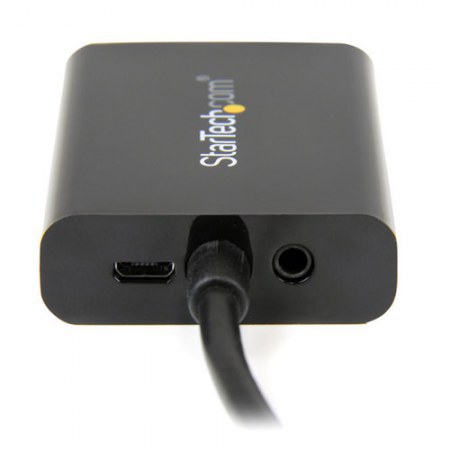 STARTECH  ADAPTADOR DE VIDEO Y AUDIO MICRO HDMI 19-P MACHO - VGA 15-P HEMBRA NEGRO