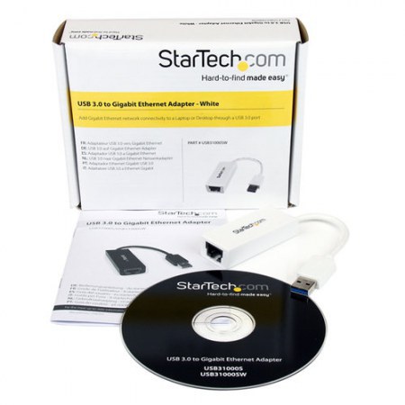 STARTECH  ADAPTADOR TARJETA DE RED EXTERNA NIC USB 3.0 A - RJ-45 BLANCO