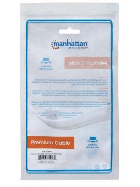 MANHATTAN ADAPTADOR DE AUDIO 3.5MM MACHO - 2X 3.5MM HEMBRA BLANCO