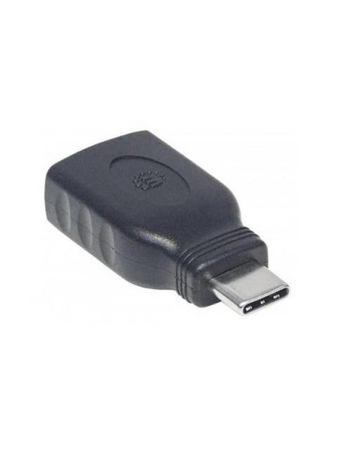 MANHATTAN ADAPTADOR USB C MACHO - USB A HEMBRA NEGRO