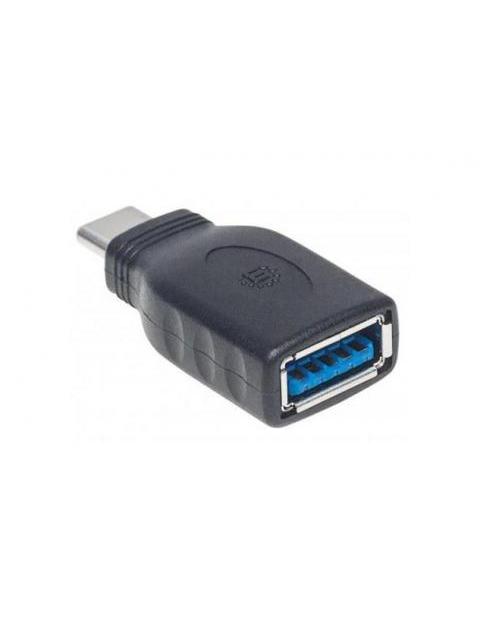MANHATTAN ADAPTADOR USB C MACHO - USB A HEMBRA NEGRO