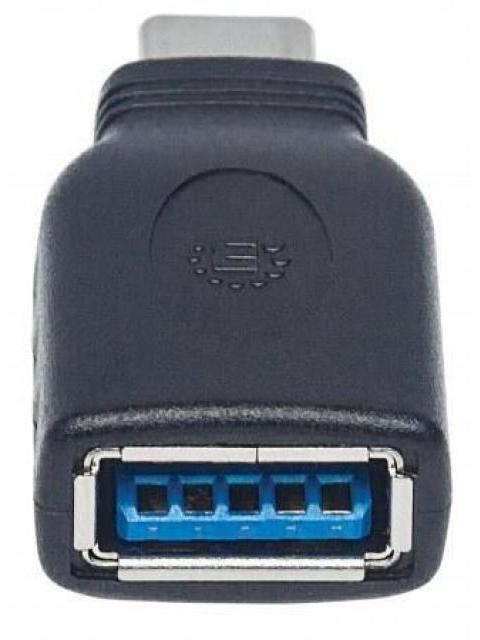 MANHATTAN ADAPTADOR USB C MACHO - USB A HEMBRA NEGRO