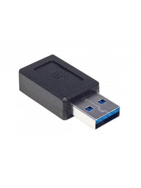 MANHATTAN ADAPTADOR USB C 3.1 HEMBRA - USB A MACHO NEGRO