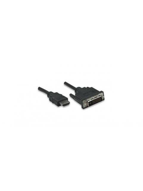 MANHATTAN ADAPTADOR HDMI MACHO - DVI-D MACHO 3.05 METROS NEGRO