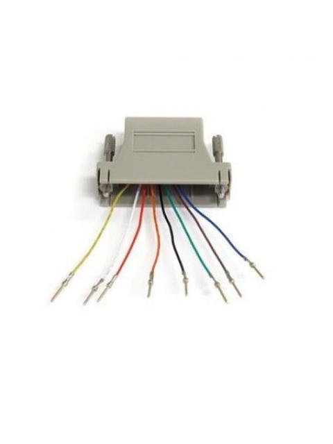 STARTECH  ADAPTADOR MODULAR SERIAL DB25 MACHO - RJ45 HEMBRA GRIS