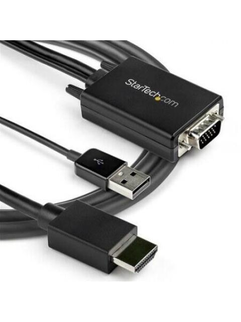 STARTECH  CABLE VGA-USB A MACHO - HDMI A MACHO 2 METROS NEGRO