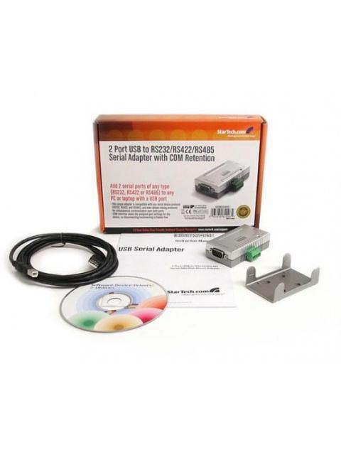 STARTECH  ADAPTADOR USB A 2 PUERTOS SERIAL RS-232 RS-422 RS-485 CON RETENCION COM