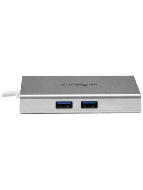 STARTECH  HUB USB-C MULTIFUNCION PARA LAPTOPS USB-C MACHO - 2X USB A 3.0-1X HDMI- 1X RJ-45 HEMBRA PLATA