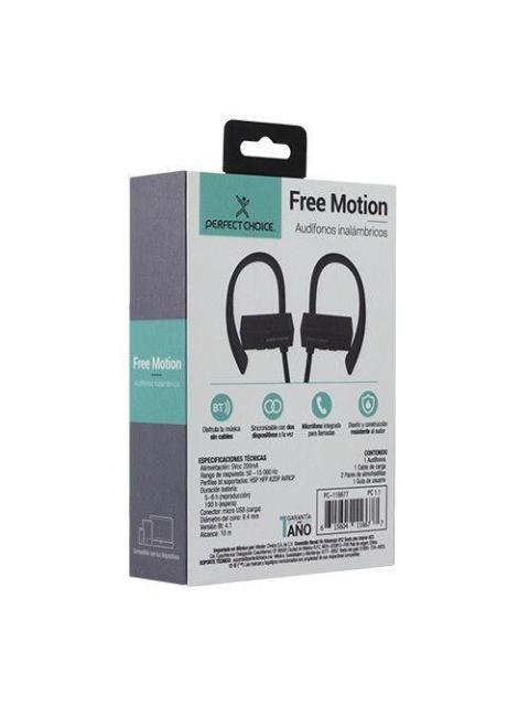 AUDIFONOS INALAMBRICOS PERFECT CHOICE PC-116677 NEGRO BLUETOOTH