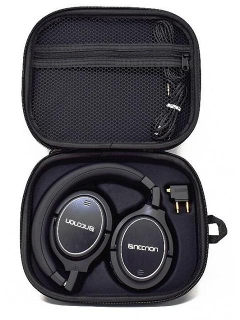 AUDIFONOS OVEREAR BLUETOOH NBHANC1 4 MIC CANCELACION DE RUIDO ACTIVO BOCINA TITANIO HASTA 50HRS CHIP QUALCOM 3.5MM HARD CASE NEGRO