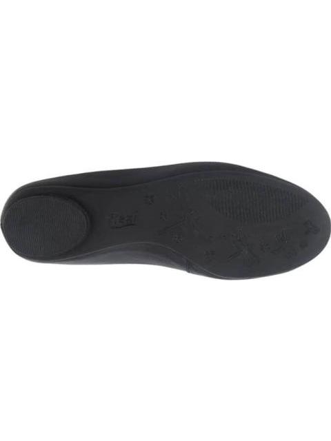 BALLERINA DE PIEL CON MOÑO NEGRO FLEXI