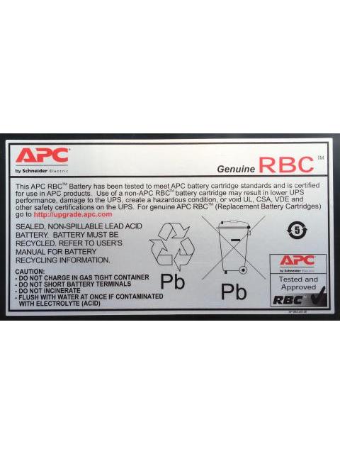 APC BATERIA DE REEMPLAZO PARA UPS CARTUCHO #124 RBC124