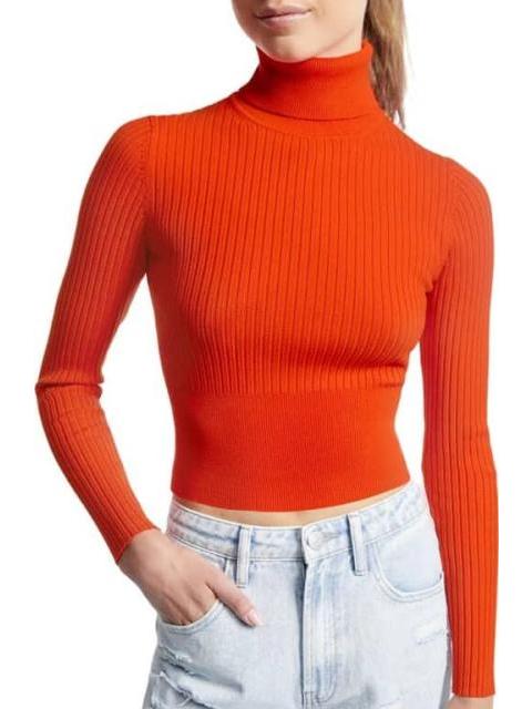 BLUSA CUELLO RUSO MANGA LARGA NARANJA SAO PAULO