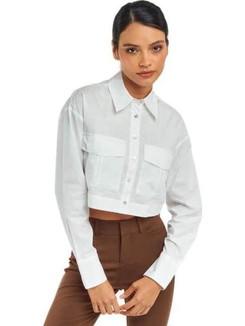 CAMISA CROP BLANCO HOLLY LAND
