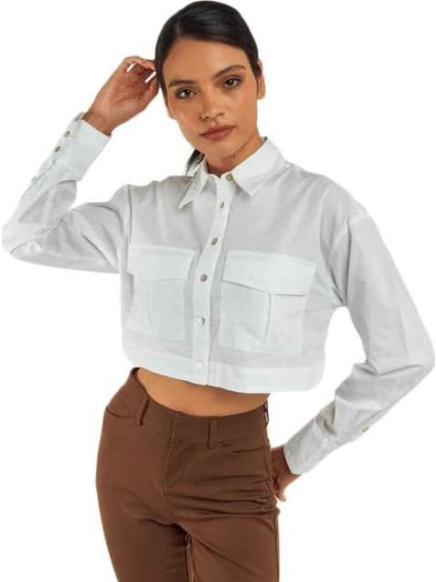CAMISA CROP BLANCO HOLLY LAND