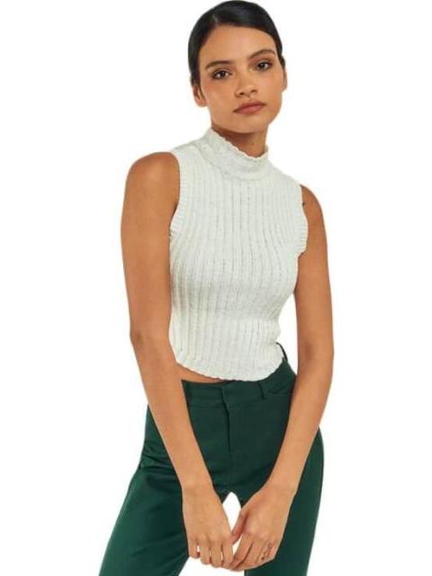 TOP CUELLO ALTO MARFIL HOLLY LAND