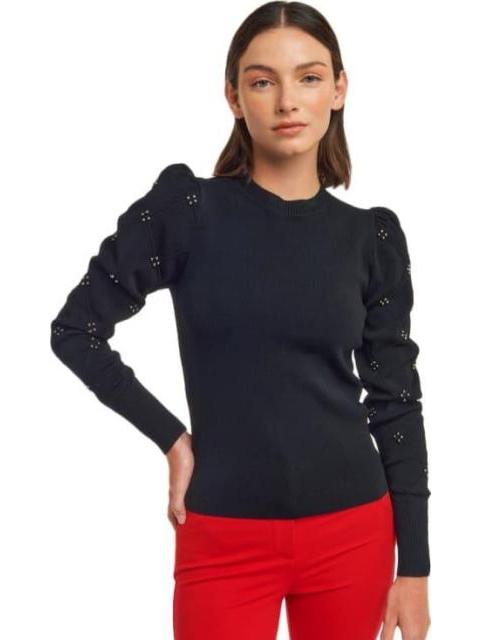 BLUSA CON APLICACIONES NEGRO HOLLY LAND