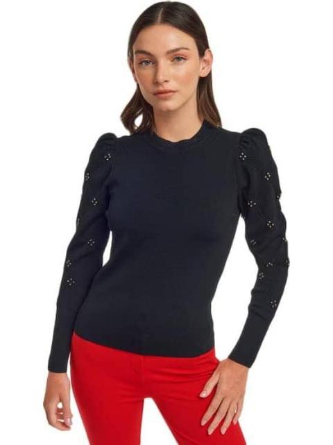 BLUSA CON APLICACIONES NEGRO HOLLY LAND