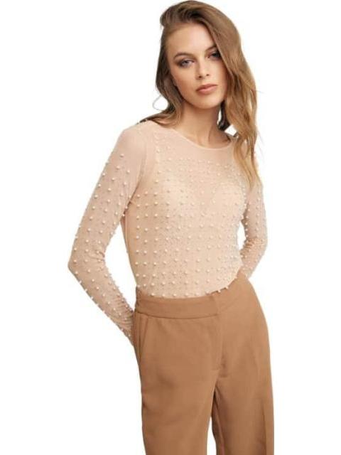 BLUSA MESH PERLAS NUDE HOLLY LAND