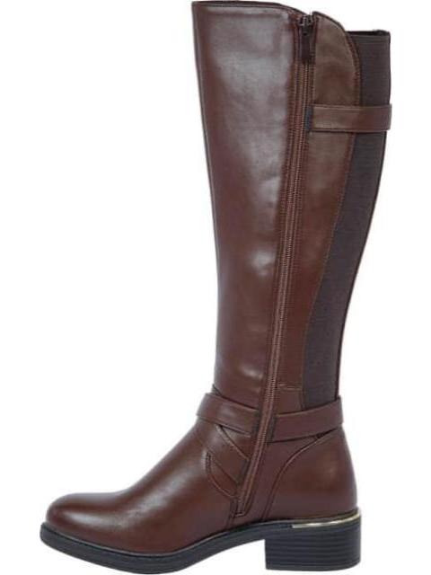 BOTA ALTA CON ELASTICO CAFE TIERRA BENDITA