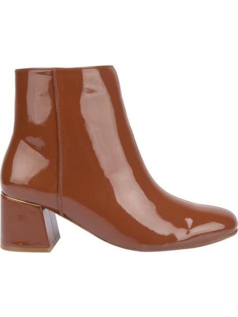 BOTA CHAROL TACON ANCHO COGNAC YAELI FASHION