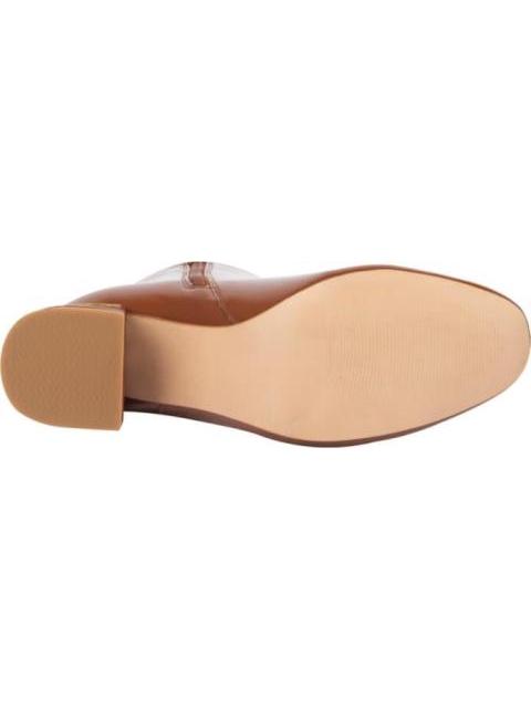 BOTA CHAROL TACON ANCHO COGNAC YAELI FASHION