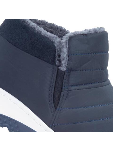 BOTA DE INVIERNO PELUCHE AZUL MARINO SHOSH