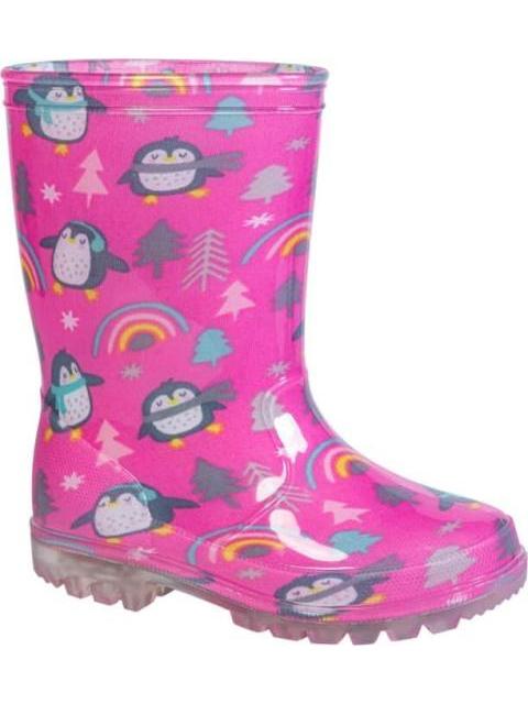 BOTA DE LLUVIA ESTAMPADA ROSA VIVIS SHOES KIDS