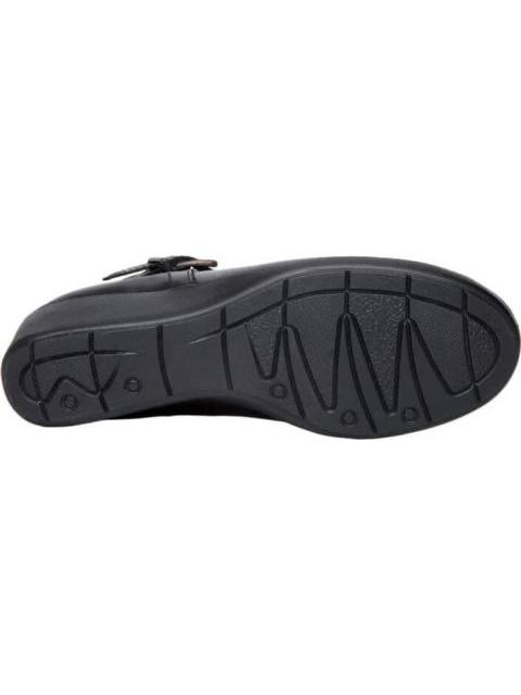 BOTA DE PIEL TACON DE CUÑA NEGRO SHOSH