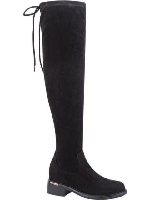 BOTA EXTRA LARGA ANTE STRETCH TACON PLACA NEGRO TIERRA BENDITA