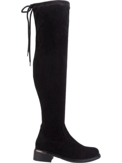 BOTA EXTRA LARGA ANTE STRETCH TACON PLACA NEGRO TIERRA BENDITA