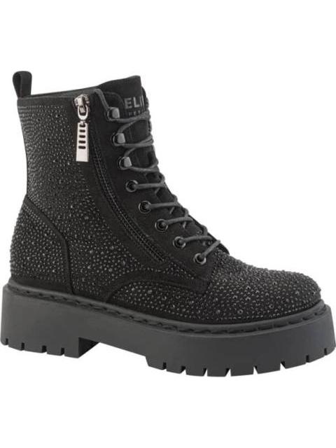 BOTA MILITAR CON PEDRERIA SUELA TRACK NEGRO BELINDA PEREGRIN