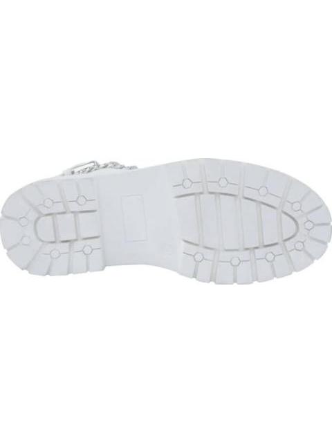 BOTA MILITAR CADENA Y PEDRERIA BLANCO BELINDA PEREGRIN
