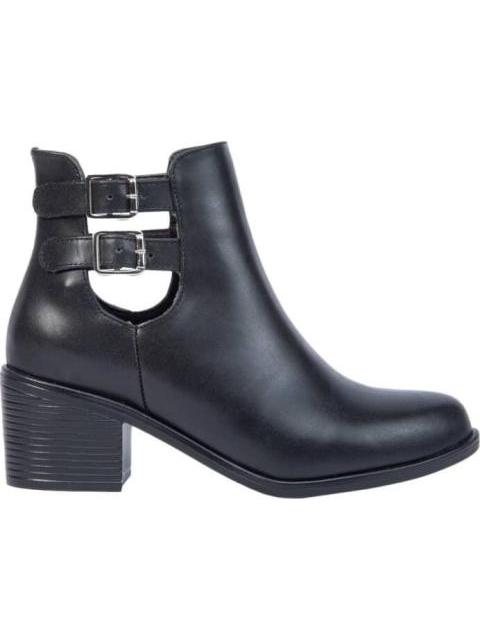 BOTA PIEL VACUNO CON ABERTURA NEGRO VIVIS SHOES