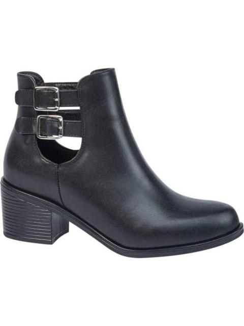 BOTA PIEL VACUNO CON ABERTURA NEGRO VIVIS SHOES