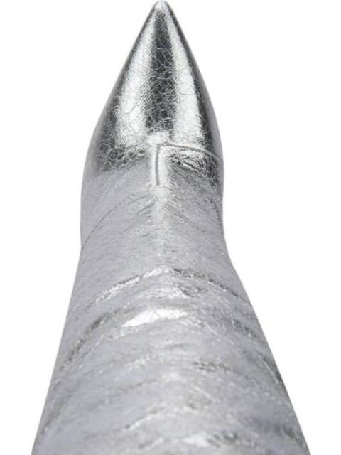BOTA POLAINA METALICA PLATA THALIA SODI