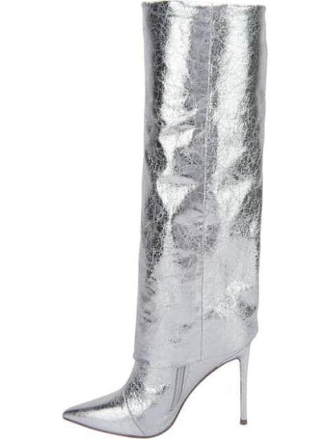 BOTA POLAINA METALICA PLATA THALIA SODI