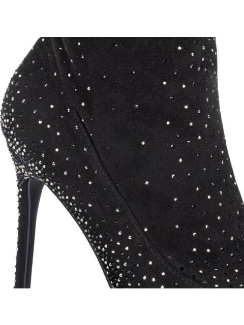 BOTA STRETCH CON PEDRERIA NEGRO THALIA SODI
