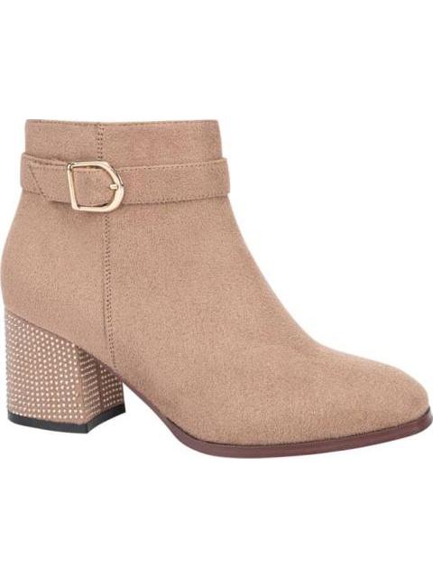 BOTA TACON CON PEDRERIA MAQUILLAJE YAELI