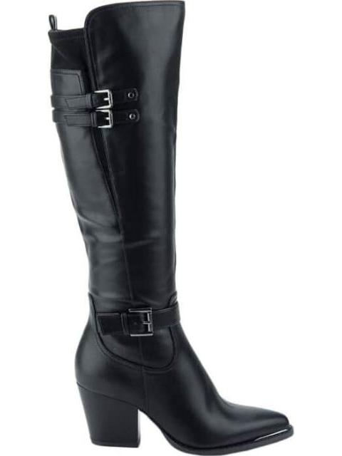 BOTA TACON MEDIO CON HEBILLAS NEGRO TIERRA BENDITA DELUXE
