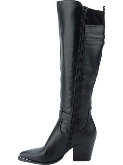 BOTA TACON MEDIO CON HEBILLAS NEGRO TIERRA BENDITA DELUXE