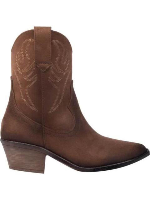 BOTA TEXANA BORDADA CAFE TIERRA BENDITA