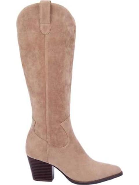 BOTA TEXANA GAMUZA TACON MEDIO TAUPE TIERRA BENDITA DELUXE